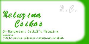 meluzina csikos business card